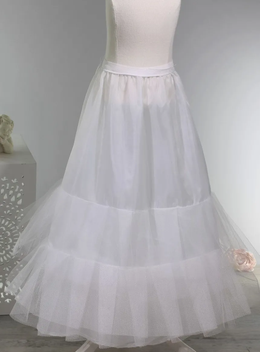 Jupon long fille 2 volants tulle