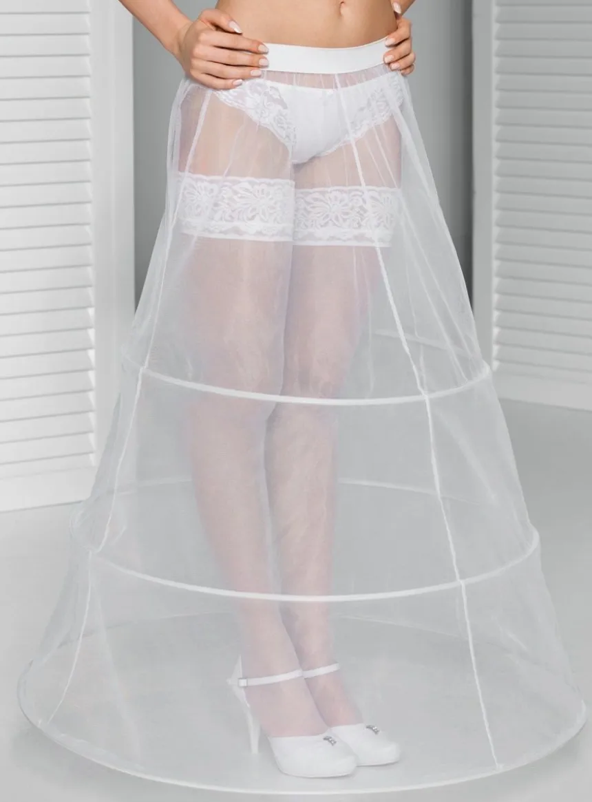 Jupon mariage 3 cerceaux circonférence 290cm Blanc