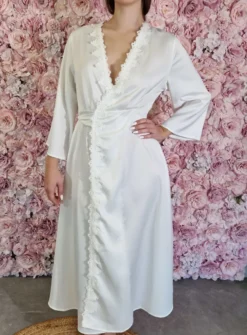 kimono long dentelle pour femme