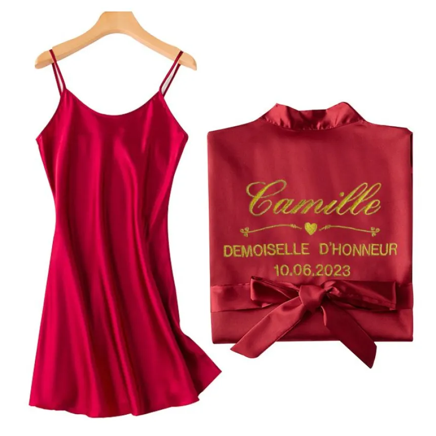 Kimono + nuisette mariage - Personnalisable