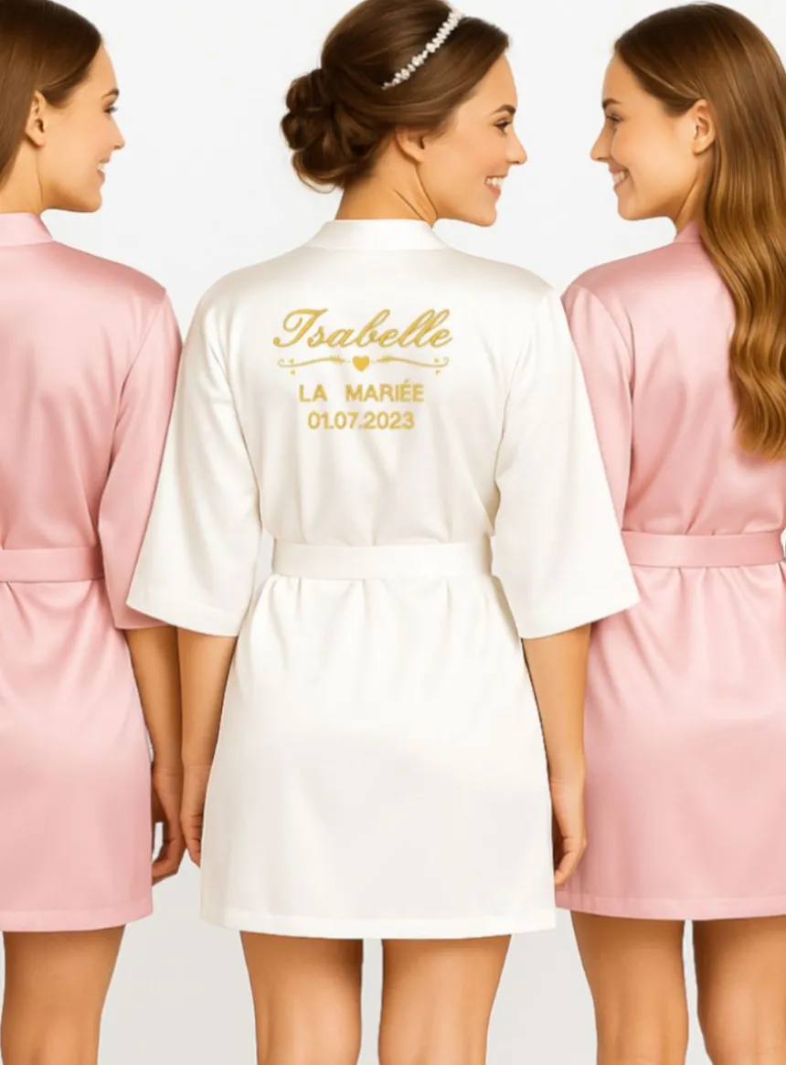 Kimono Satin pour femme personnalisable - top qualité !