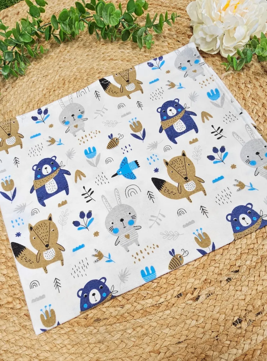 Lange bébé flanelle animaux de la forêt