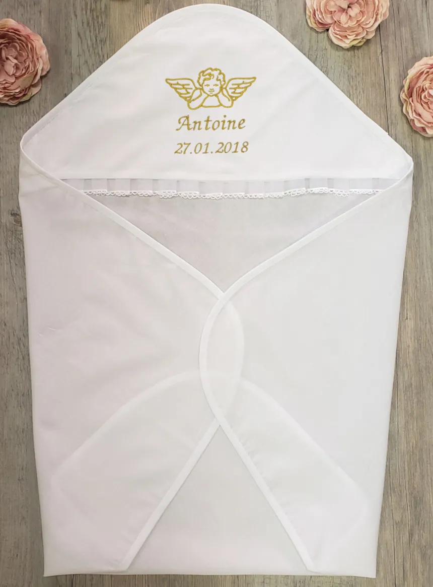 Linge lange blanc Ange et personnalisable