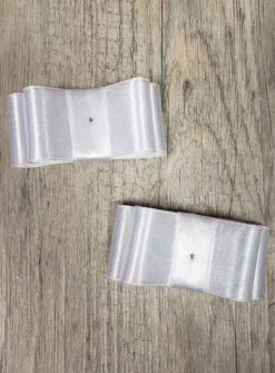 Lot de 2 noeuds satin droits et plats