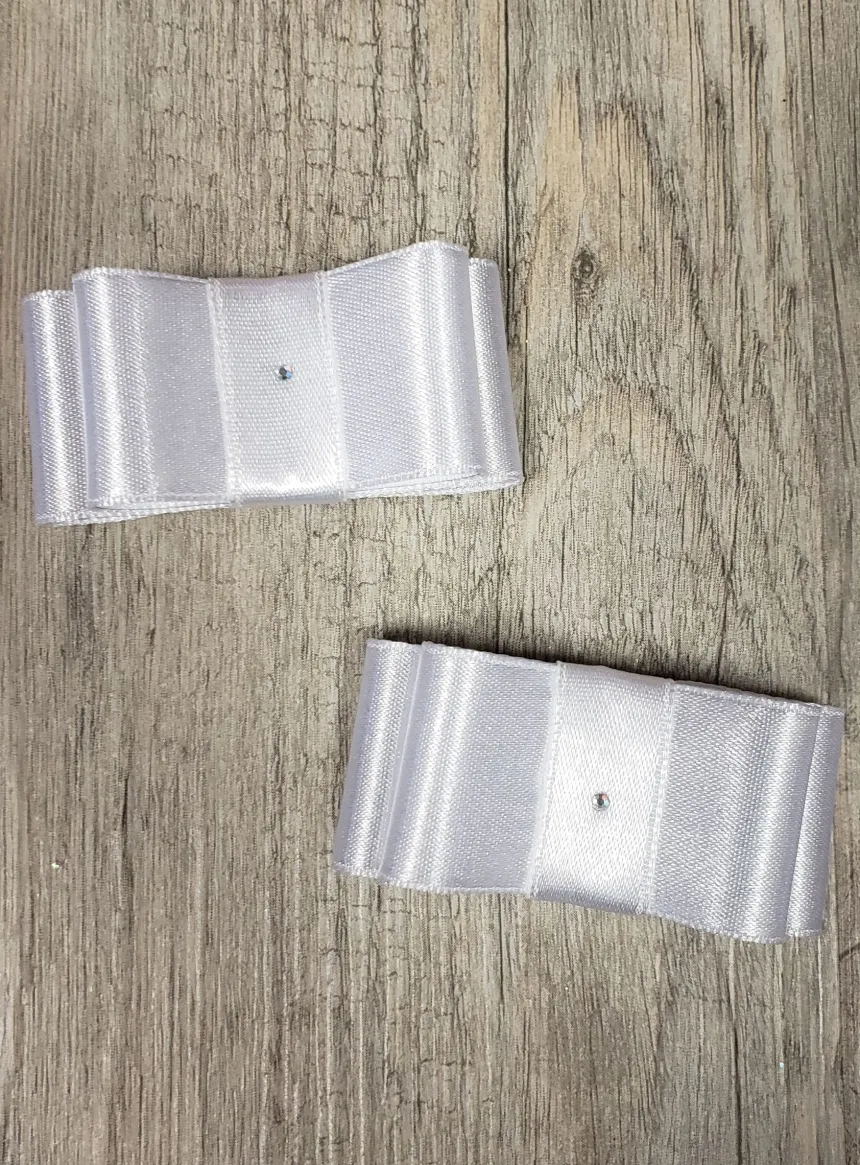 Lot de 2 noeuds satin droits et plats