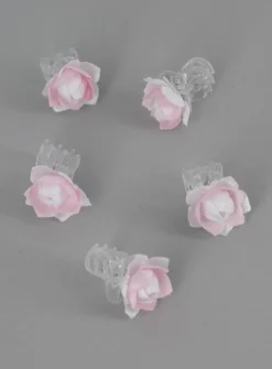 Lot de 5 petites pinces crabes Fleur