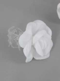 Lot de 5 pinces crabes fleurs Blanc