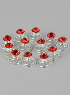 Lot de 12 pins strass