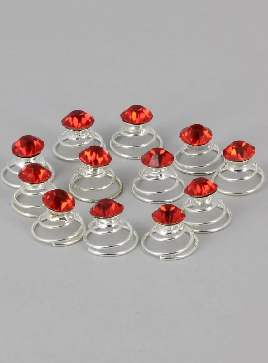 Lot de 12 pins strass