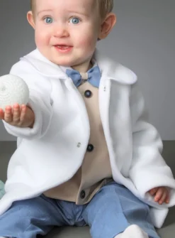 Manteau blanc bébé polaire Mixte