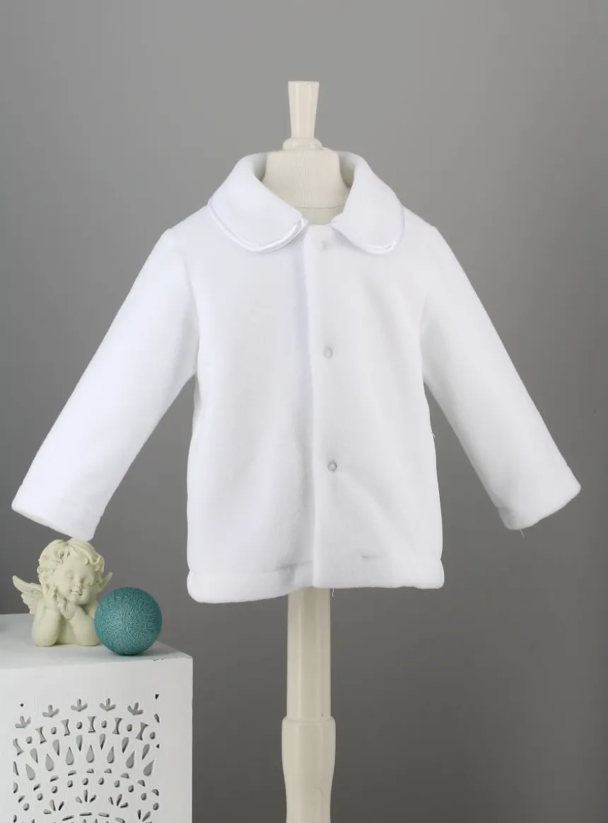 Manteau blanc bébé polaire Mixte