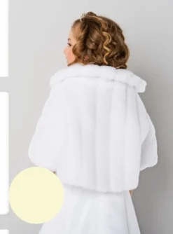 Manteau cape fourrure fille