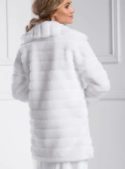 Manteau de mariée en fausse fourrure épaisse