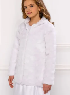 Manteau fausse fourrure cérémonie fille
