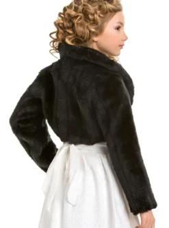 Manteau fille fausse fourrure court