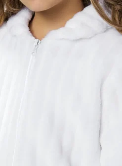 Manteau hiver fille en fausse fourrure