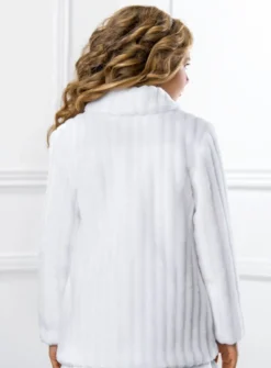 Manteau hiver fille en fausse fourrure