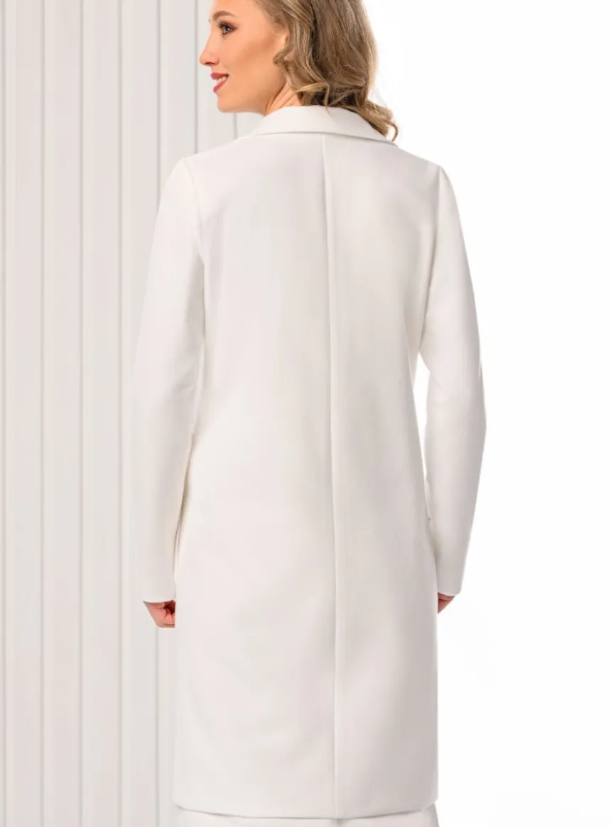 Manteau tailleur mariage long hiver femme