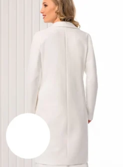 Manteau tailleur mariage long hiver femme
