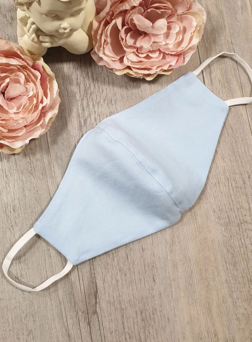 Masque enfant réversible bleu Bleu ciel