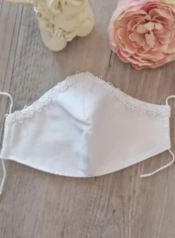 Masque galon blanc et argent Blanc