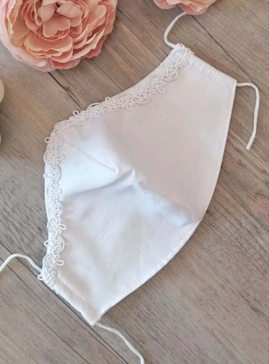 Masque galon blanc et argent Blanc