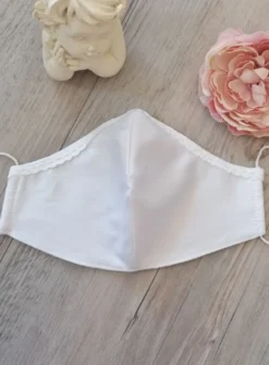 Masque galon dentelle vintage Blanc