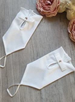 Mitaines enfant petit noeud Blanc