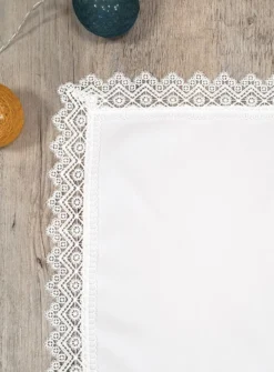 Mouchoir dentelle blanc Blanc