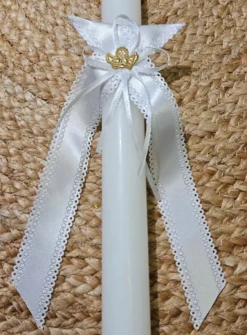 Noeud de décoration pour bougie de bapteme ange