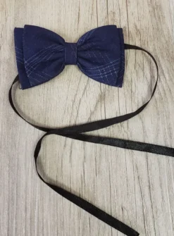 Noeud papillon bébé bleu marine écossais Bleu marine