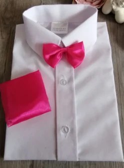 Noeud papillon enfant ou bébé organza Rose fushia