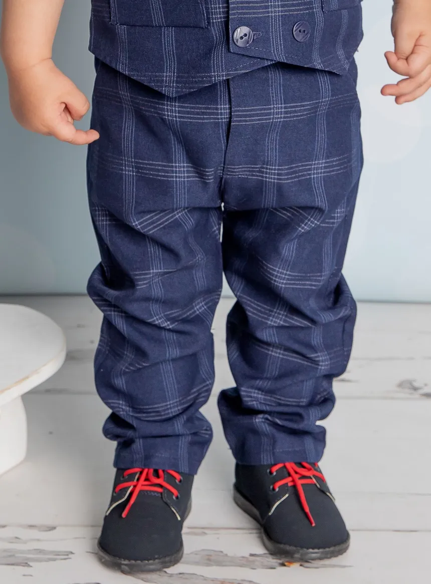 Pantalon bébé et petit garçon Mario Bleu marine