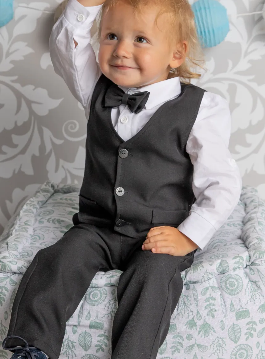 Pantalon bébé et petit garçon noir Noir