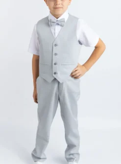 Pantalon en lin gris garçon