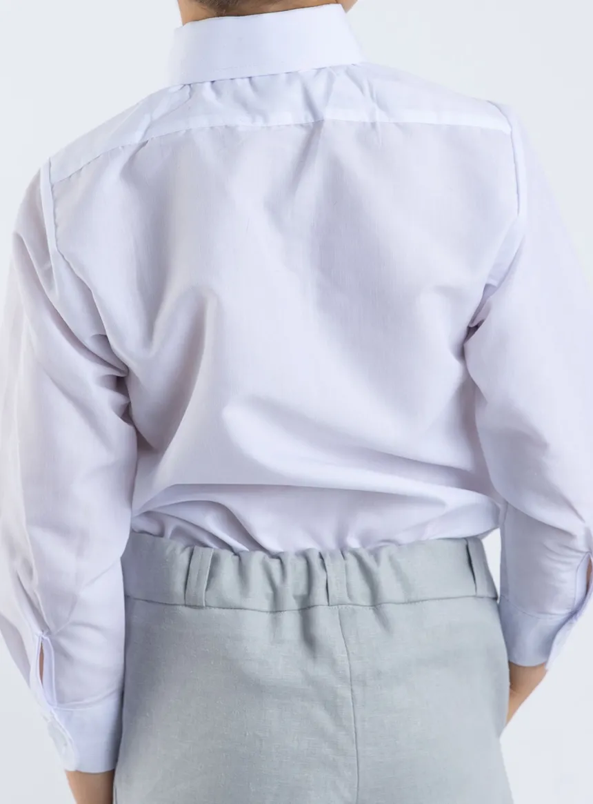 Pantalon en lin gris garçon