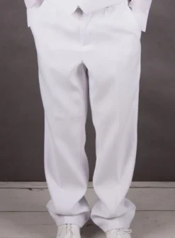 Pantalon garçon blanc Blanc
