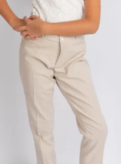 Pantalon lin beige fille