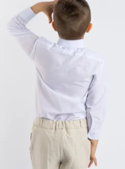 Pantalon lin beige garçon Pierre