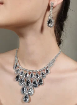 Parure bijoux collier + boucles