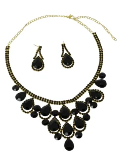 Parure bijoux collier + boucles