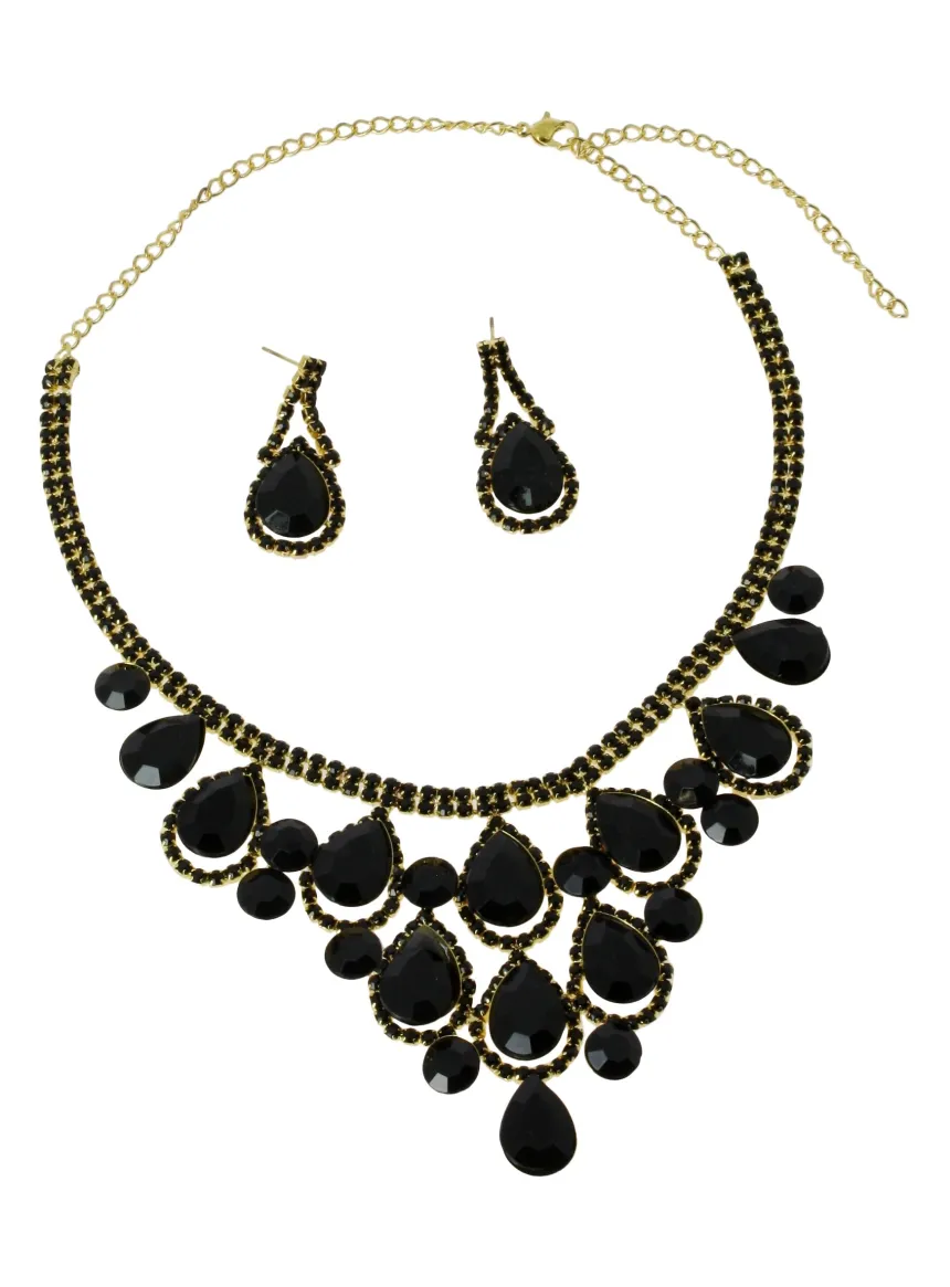 Parure bijoux collier + boucles