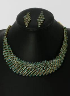 Parure bijoux collier + boucles