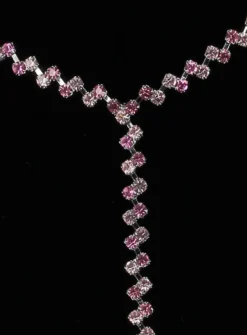 Parure collier + boucles strass