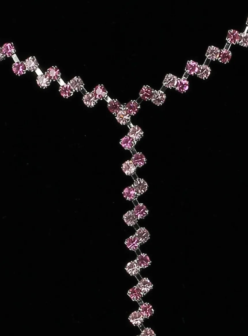 Parure collier + boucles strass