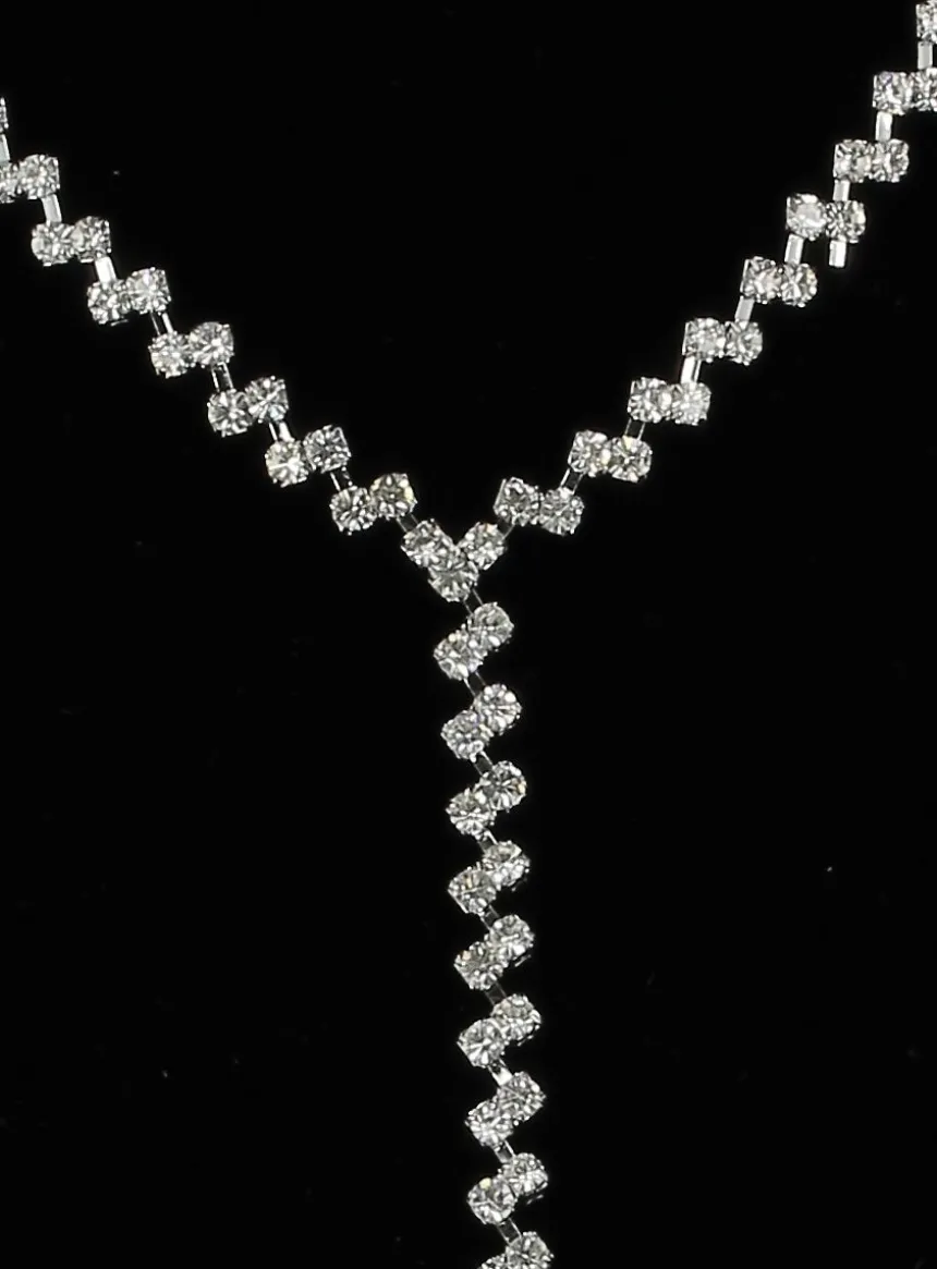 Parure collier + boucles strass