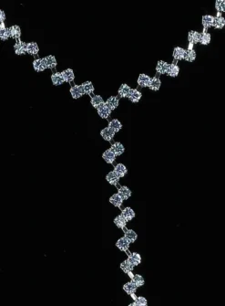 Parure collier + boucles strass
