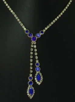 Parure collier strass + boucles