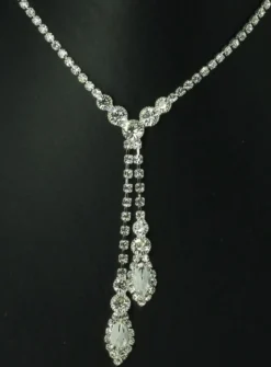 Parure collier strass + boucles