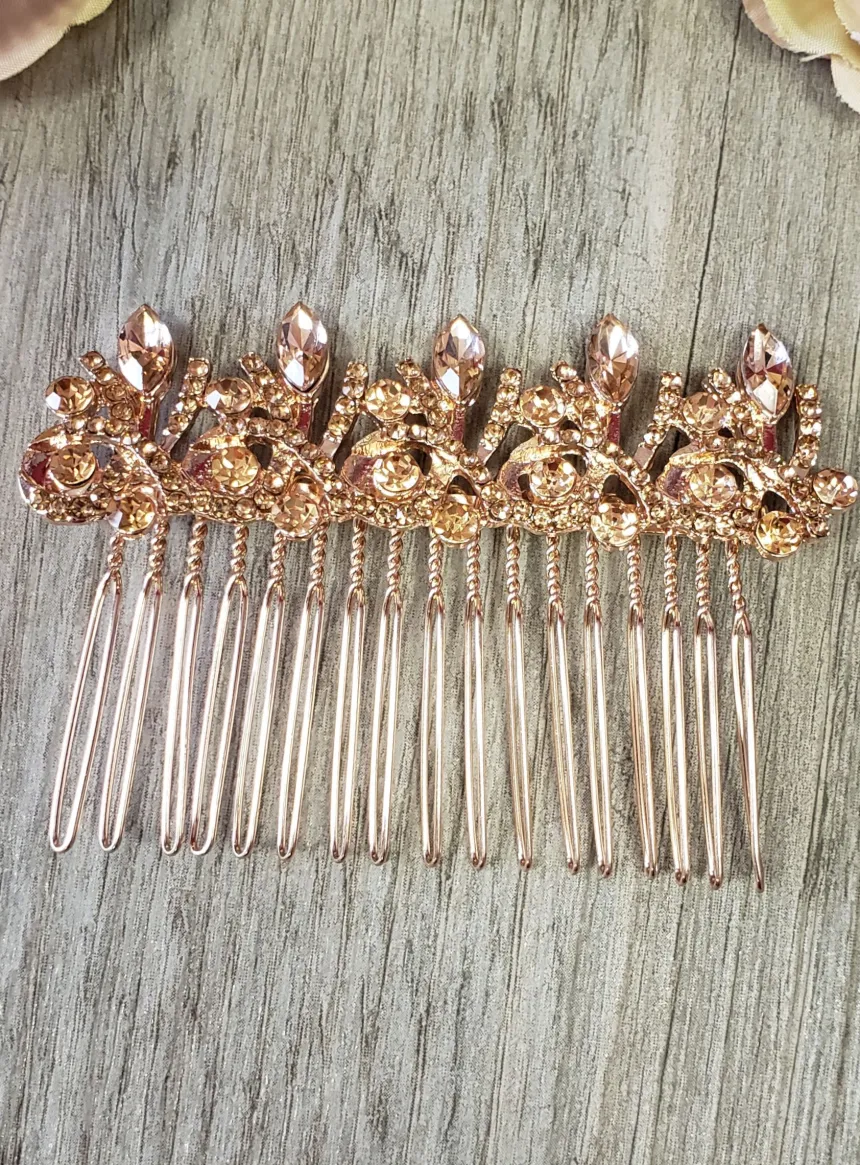 Peigne cheveux avec strass